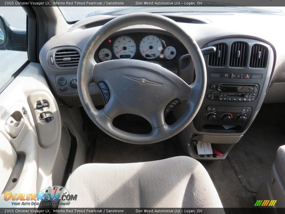 2003 Chrysler Voyager LX Inferno Red Tinted Pearlcoat / Sandstone Photo #35