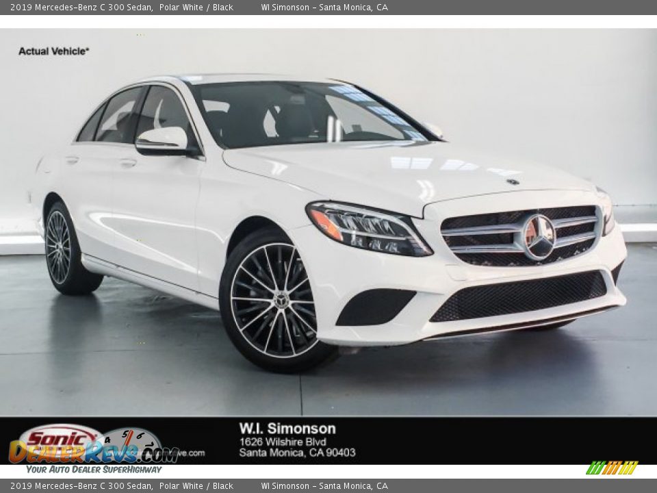 2019 Mercedes-Benz C 300 Sedan Polar White / Black Photo #1