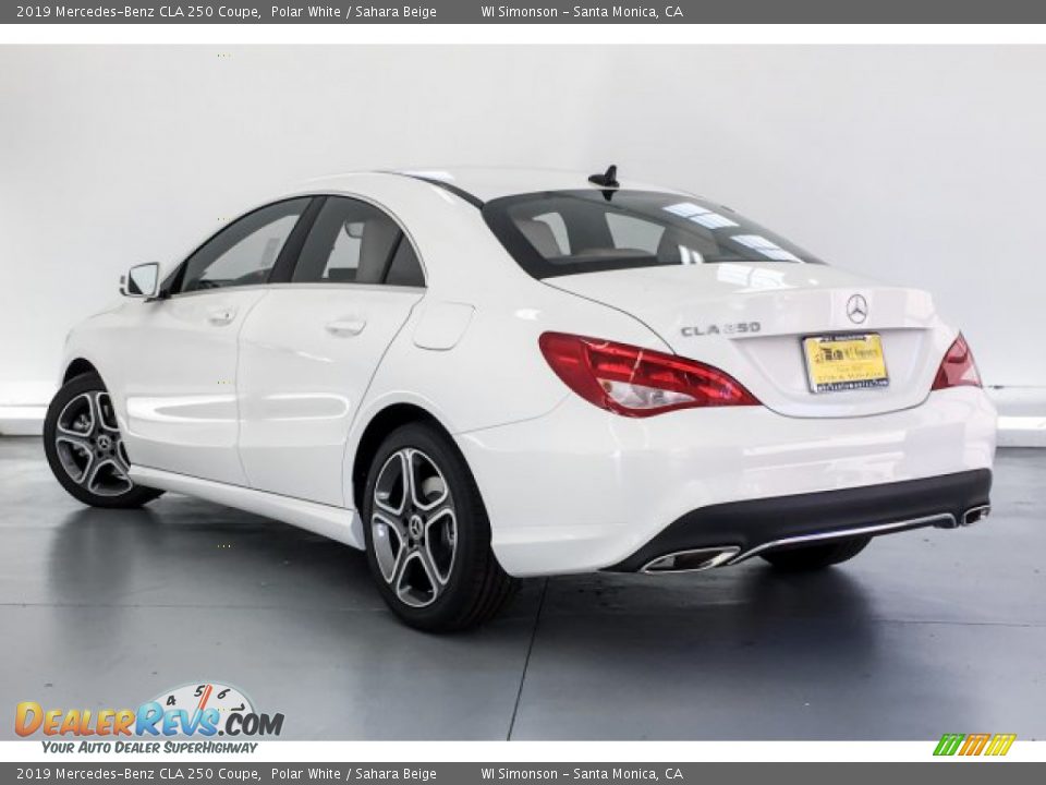 2019 Mercedes-Benz CLA 250 Coupe Polar White / Sahara Beige Photo #2