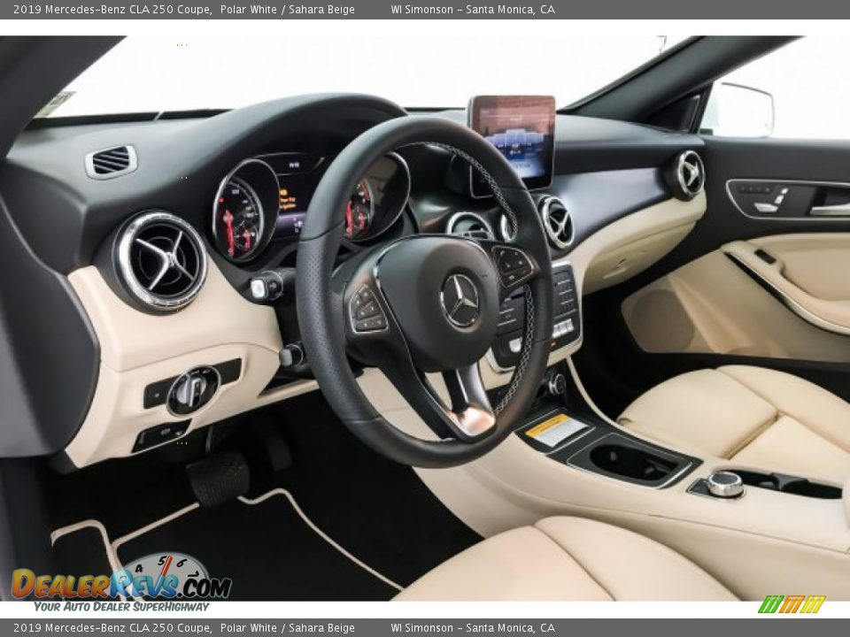2019 Mercedes-Benz CLA 250 Coupe Polar White / Sahara Beige Photo #4