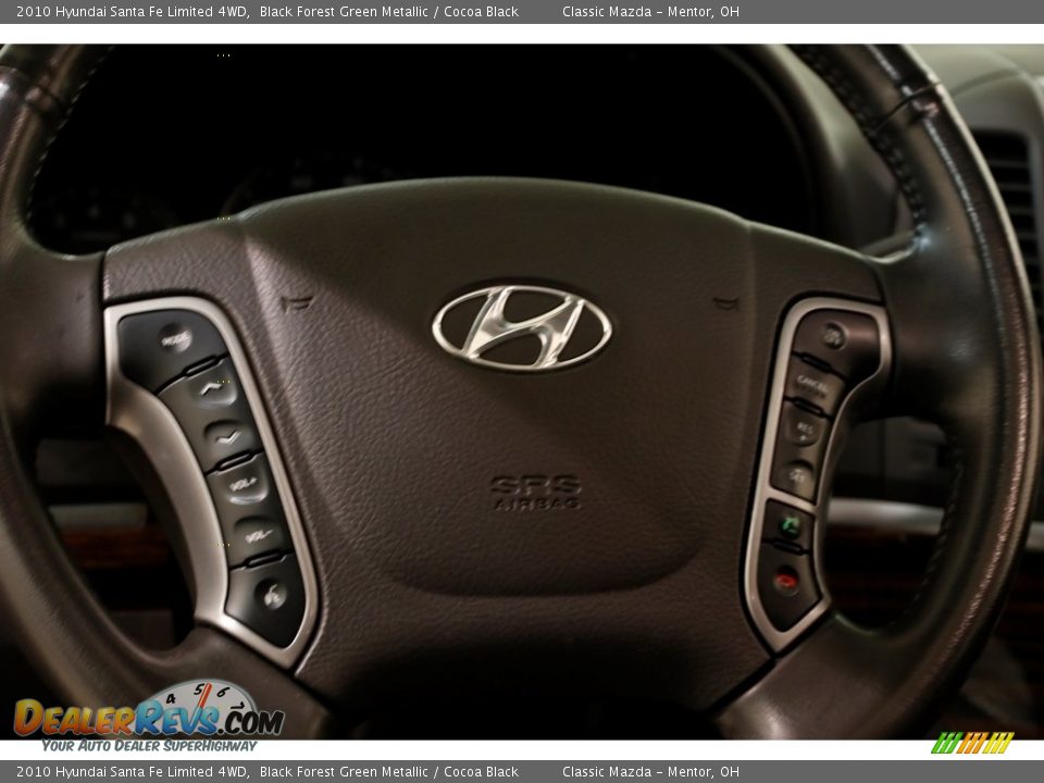 2010 Hyundai Santa Fe Limited 4WD Black Forest Green Metallic / Cocoa Black Photo #7