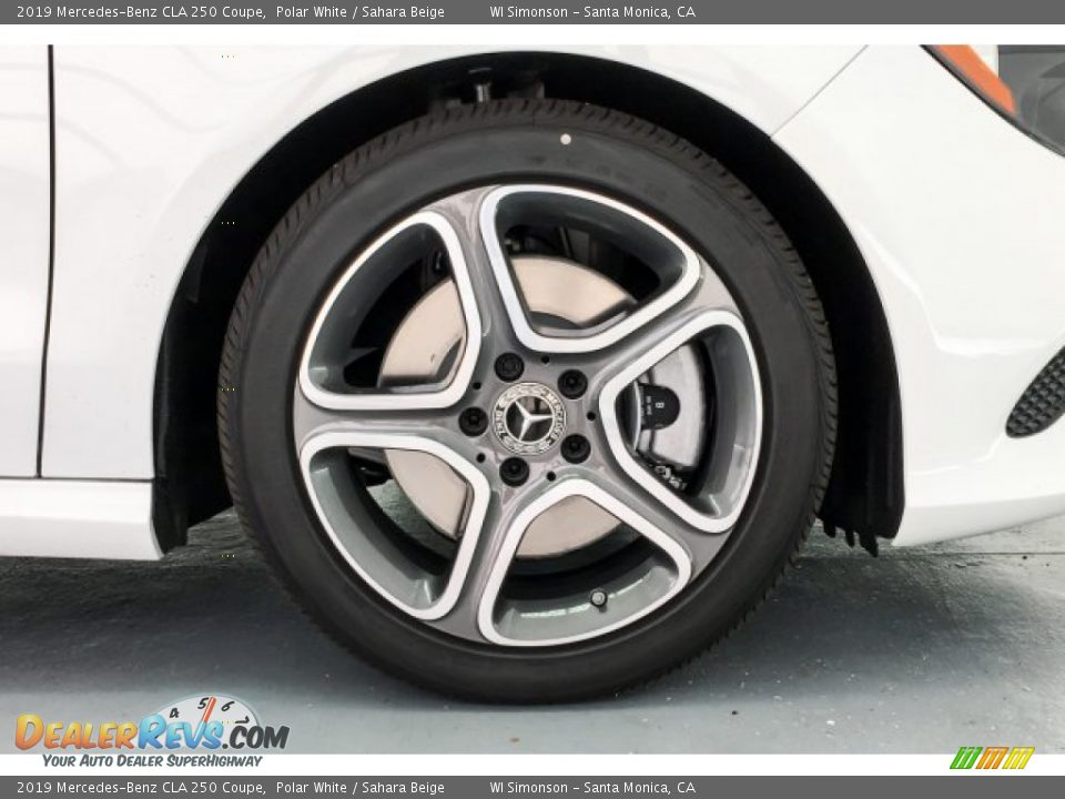 2019 Mercedes-Benz CLA 250 Coupe Polar White / Sahara Beige Photo #9