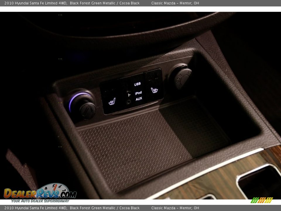 2010 Hyundai Santa Fe Limited 4WD Black Forest Green Metallic / Cocoa Black Photo #13