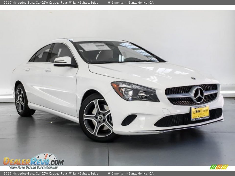 2019 Mercedes-Benz CLA 250 Coupe Polar White / Sahara Beige Photo #12