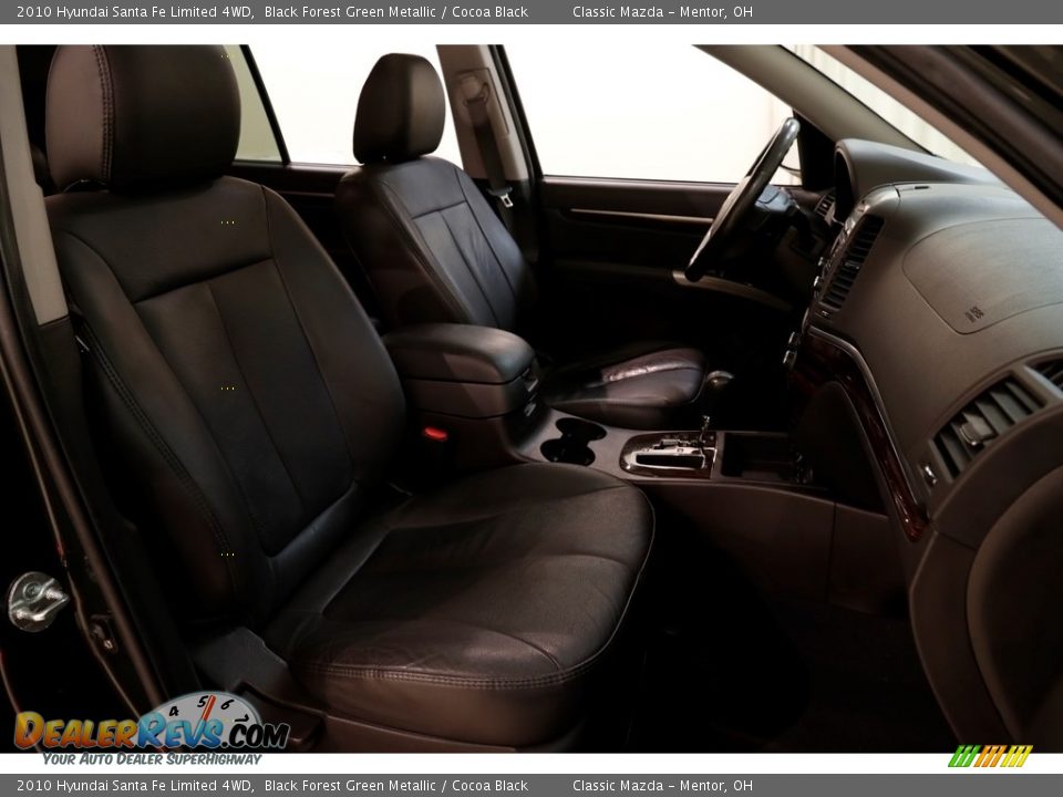 2010 Hyundai Santa Fe Limited 4WD Black Forest Green Metallic / Cocoa Black Photo #15
