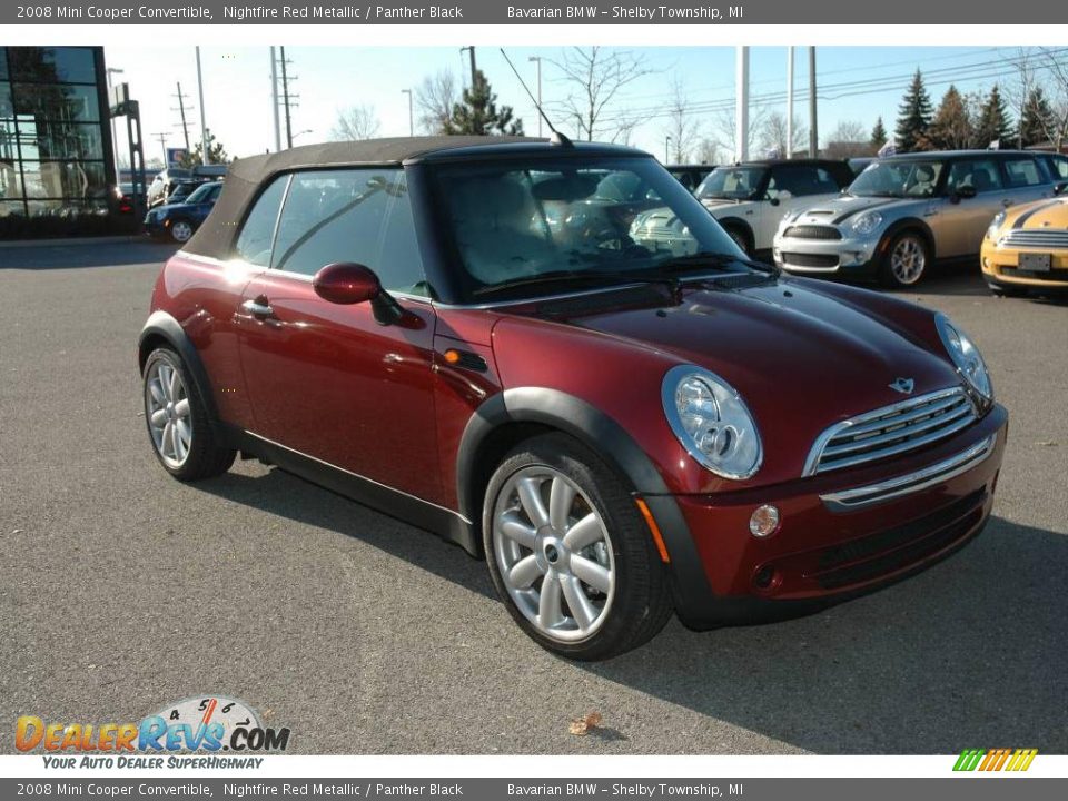 2008 Mini Cooper Convertible Nightfire Red Metallic / Panther Black Photo #1