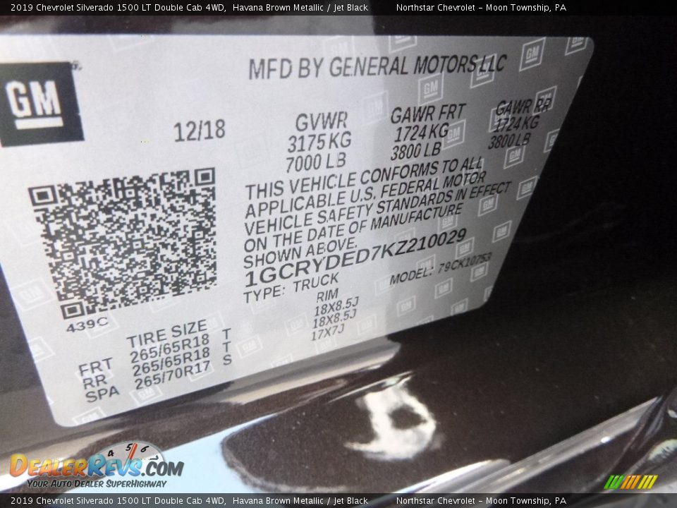 2019 Chevrolet Silverado 1500 LT Double Cab 4WD Havana Brown Metallic / Jet Black Photo #16