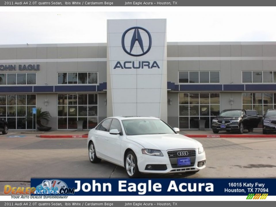 2011 Audi A4 2.0T quattro Sedan Ibis White / Cardamom Beige Photo #1