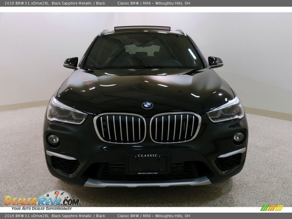 2016 BMW X1 xDrive28i Black Sapphire Metallic / Black Photo #2