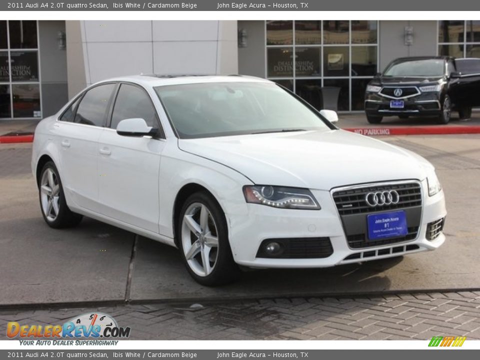 2011 Audi A4 2.0T quattro Sedan Ibis White / Cardamom Beige Photo #2