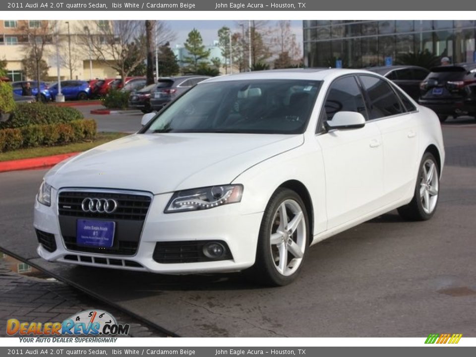 2011 Audi A4 2.0T quattro Sedan Ibis White / Cardamom Beige Photo #4