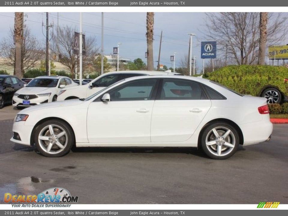 2011 Audi A4 2.0T quattro Sedan Ibis White / Cardamom Beige Photo #5
