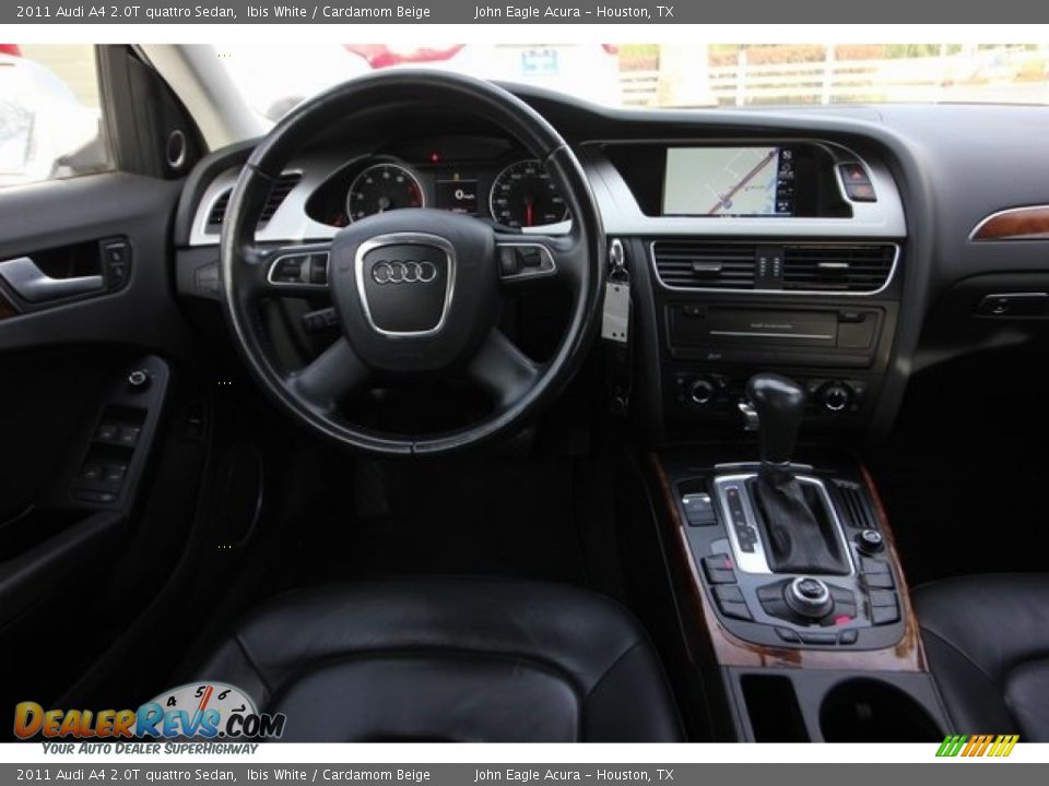2011 Audi A4 2.0T quattro Sedan Ibis White / Cardamom Beige Photo #9