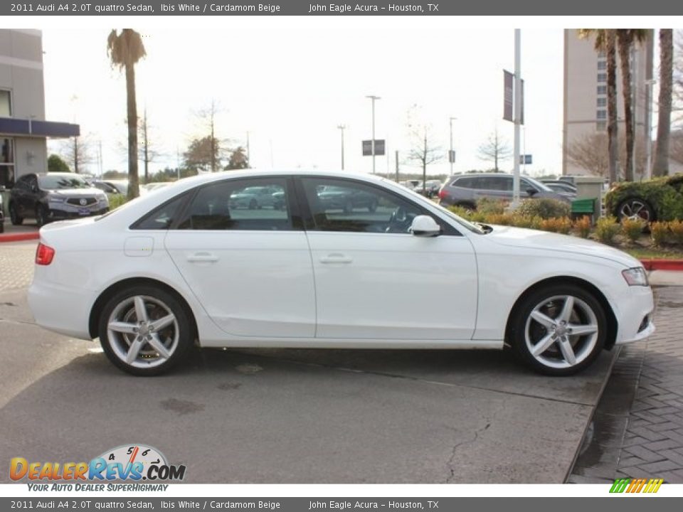 2011 Audi A4 2.0T quattro Sedan Ibis White / Cardamom Beige Photo #10