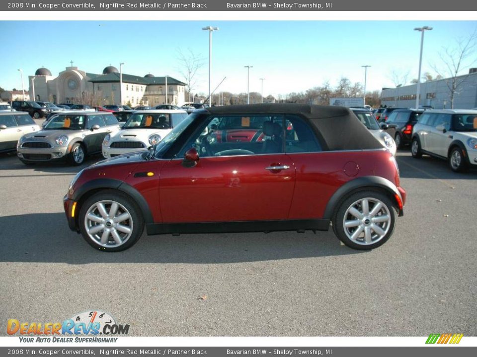 2008 Mini Cooper Convertible Nightfire Red Metallic / Panther Black Photo #4