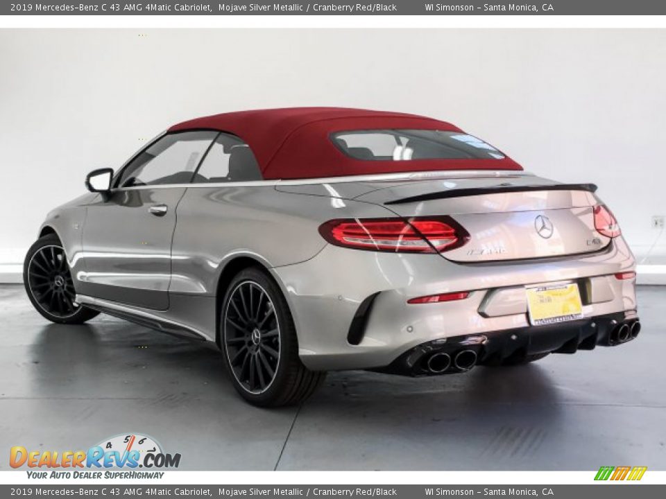 2019 Mercedes-Benz C 43 AMG 4Matic Cabriolet Mojave Silver Metallic / Cranberry Red/Black Photo #2