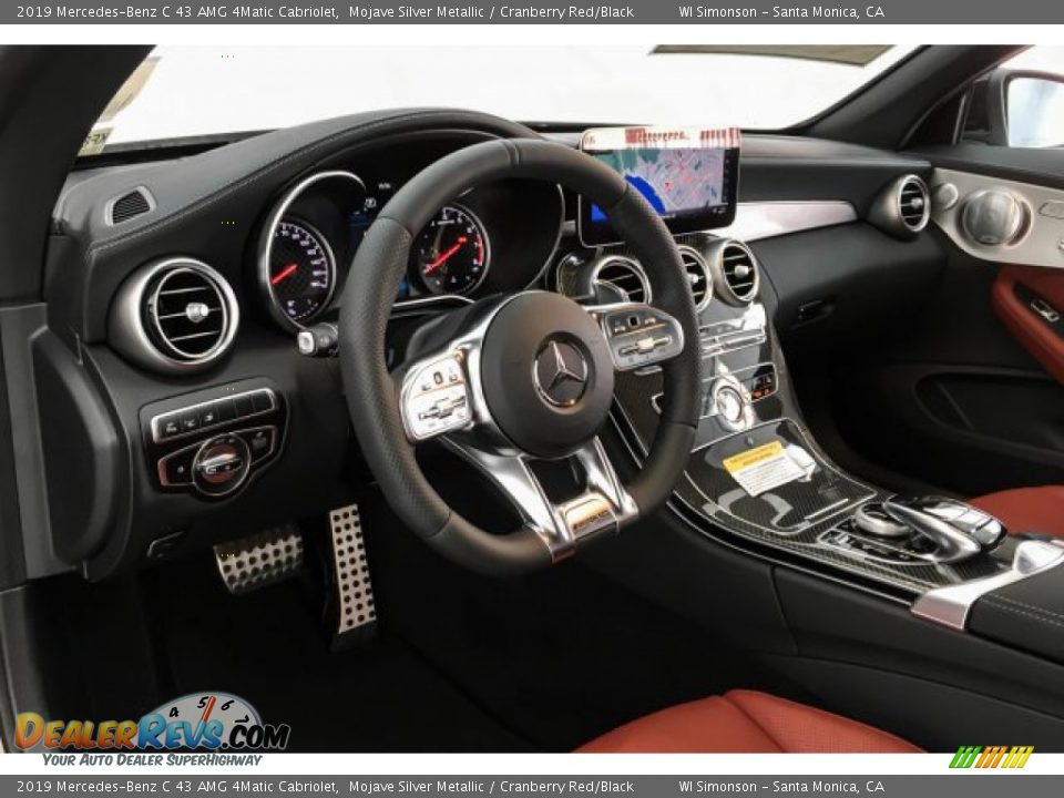 2019 Mercedes-Benz C 43 AMG 4Matic Cabriolet Mojave Silver Metallic / Cranberry Red/Black Photo #4
