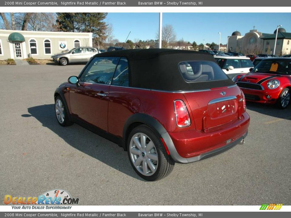 2008 Mini Cooper Convertible Nightfire Red Metallic / Panther Black Photo #5