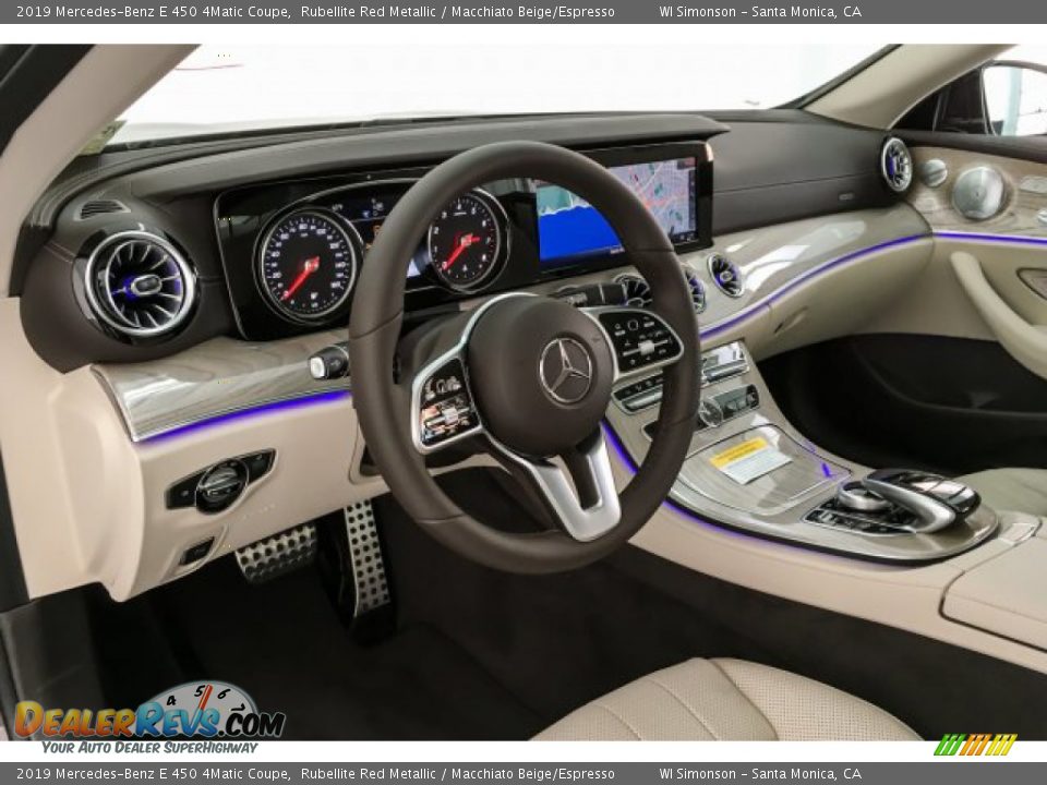 2019 Mercedes-Benz E 450 4Matic Coupe Rubellite Red Metallic / Macchiato Beige/Espresso Photo #4