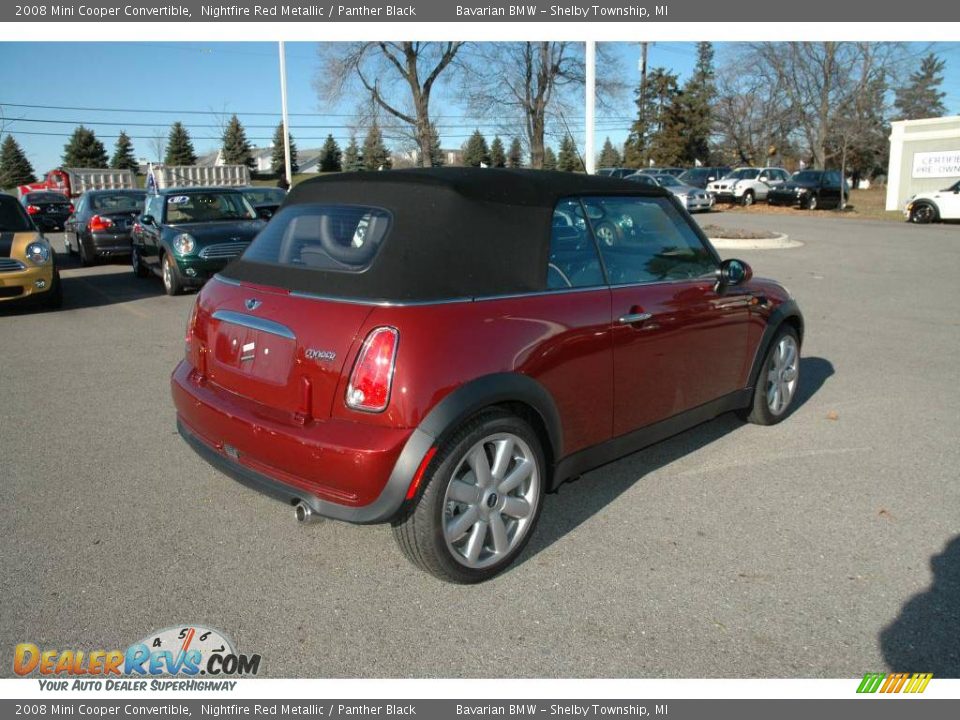 2008 Mini Cooper Convertible Nightfire Red Metallic / Panther Black Photo #7