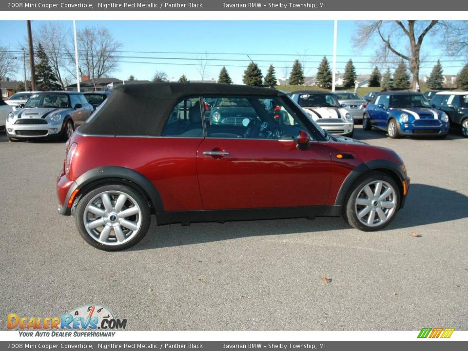 2008 Mini Cooper Convertible Nightfire Red Metallic / Panther Black Photo #8