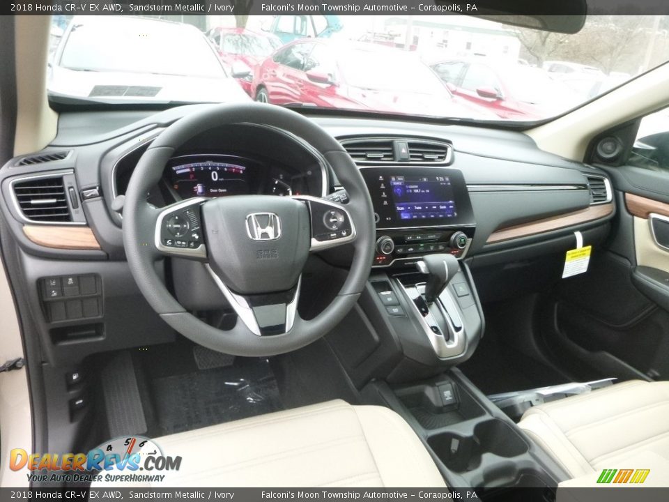 2018 Honda CR-V EX AWD Sandstorm Metallic / Ivory Photo #10