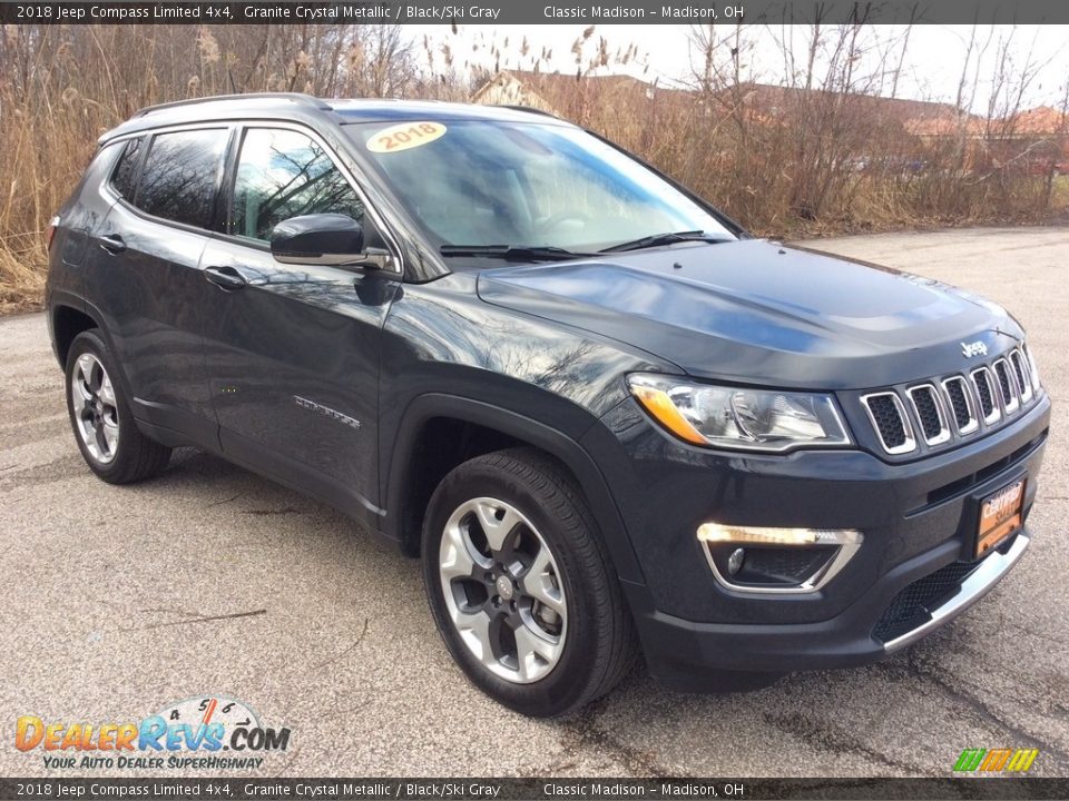 2018 Jeep Compass Limited 4x4 Granite Crystal Metallic / Black/Ski Gray Photo #8
