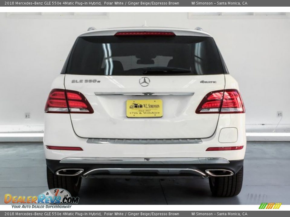 2018 Mercedes-Benz GLE 550e 4Matic Plug-In Hybrid Polar White / Ginger Beige/Espresso Brown Photo #3