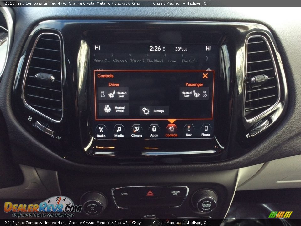 2018 Jeep Compass Limited 4x4 Granite Crystal Metallic / Black/Ski Gray Photo #19