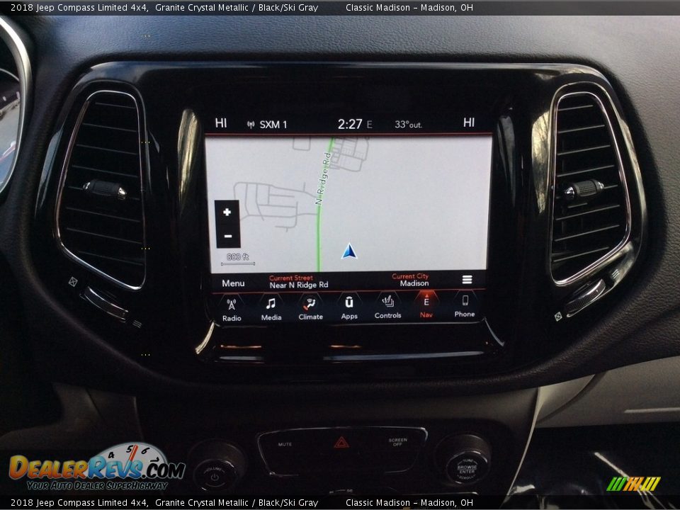 2018 Jeep Compass Limited 4x4 Granite Crystal Metallic / Black/Ski Gray Photo #20