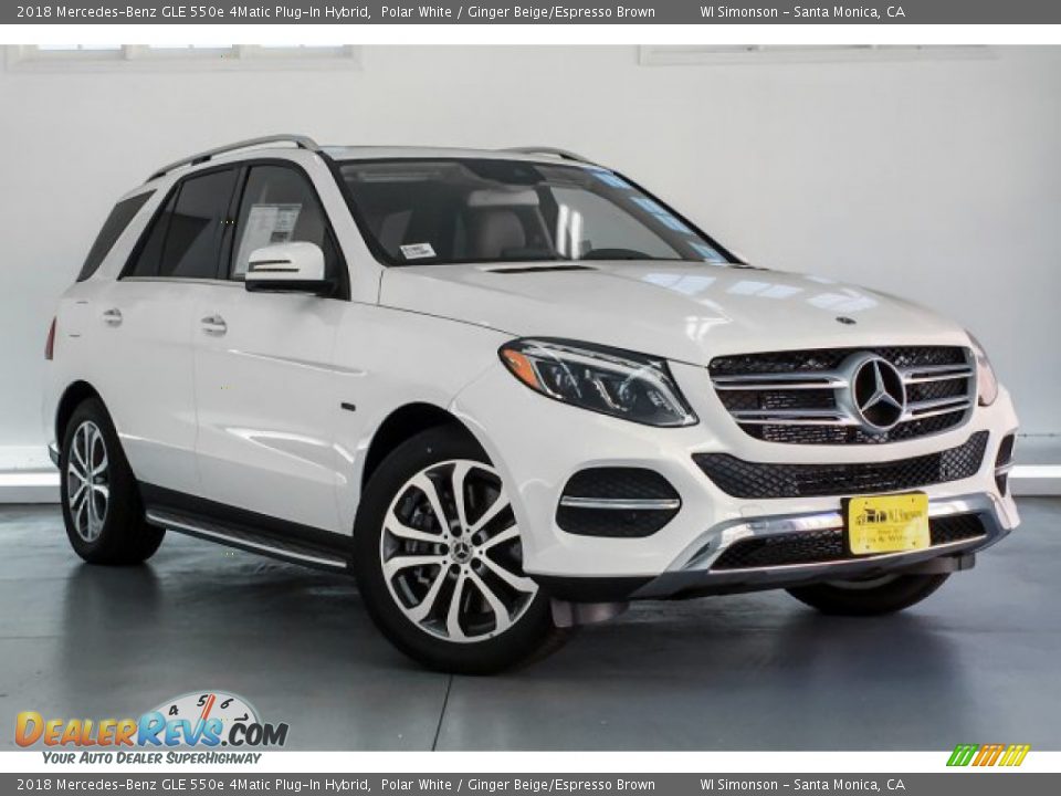 2018 Mercedes-Benz GLE 550e 4Matic Plug-In Hybrid Polar White / Ginger Beige/Espresso Brown Photo #12
