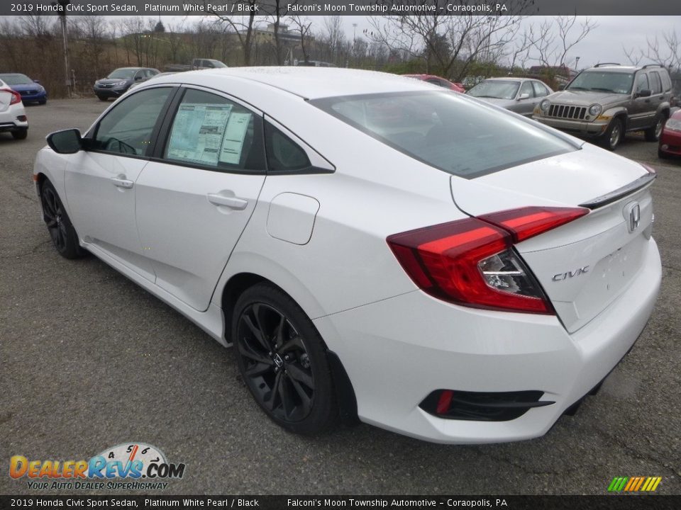 2019 Honda Civic Sport Sedan Platinum White Pearl / Black Photo #2