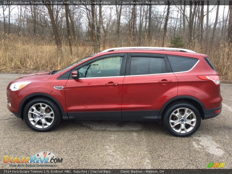 2014 Ford Escape Titanium 1.6L EcoBoost 4WD Ruby Red / Charcoal Black Photo #3