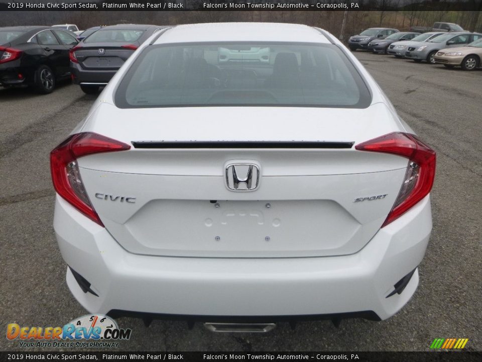 2019 Honda Civic Sport Sedan Platinum White Pearl / Black Photo #3