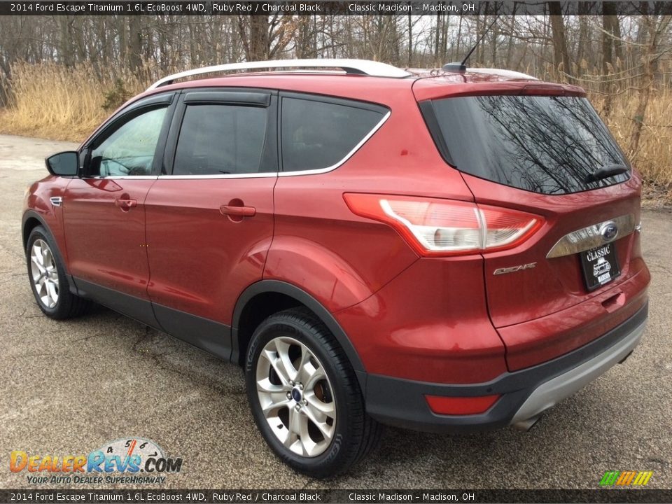 2014 Ford Escape Titanium 1.6L EcoBoost 4WD Ruby Red / Charcoal Black Photo #4