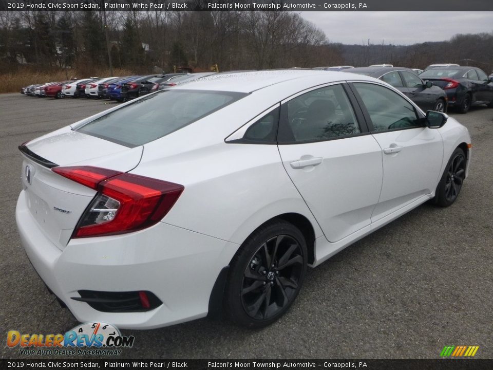 2019 Honda Civic Sport Sedan Platinum White Pearl / Black Photo #4