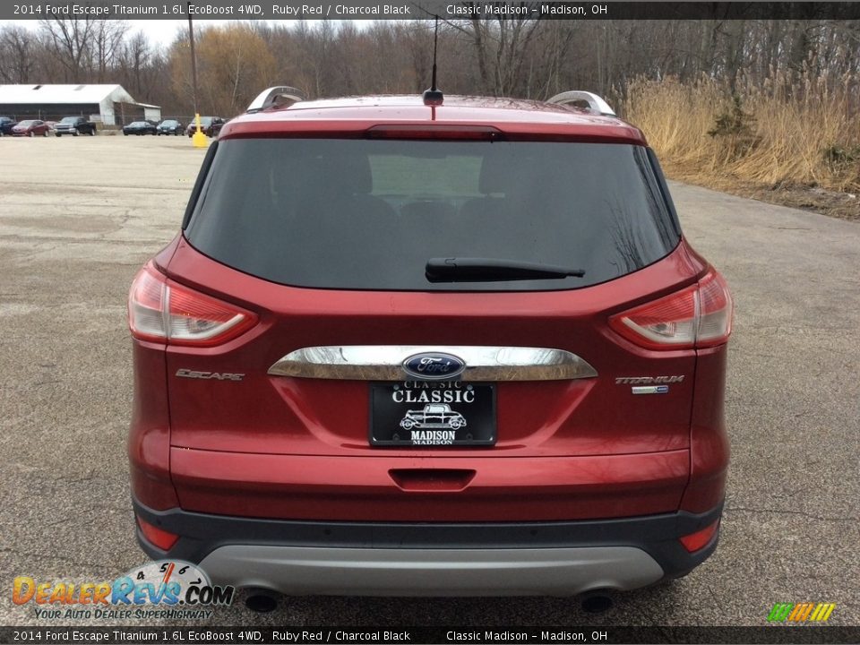 2014 Ford Escape Titanium 1.6L EcoBoost 4WD Ruby Red / Charcoal Black Photo #5