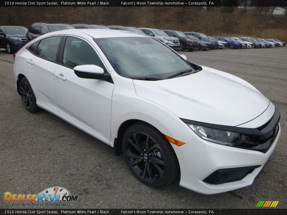 2019 Honda Civic Sport Sedan Platinum White Pearl / Black Photo #5