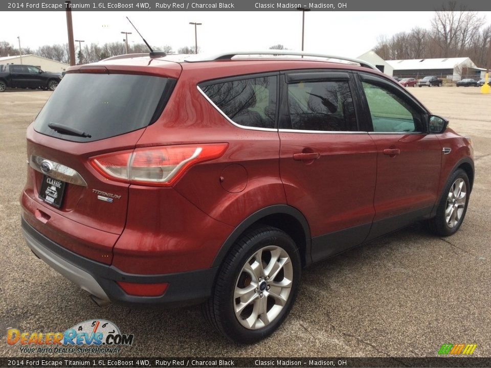 2014 Ford Escape Titanium 1.6L EcoBoost 4WD Ruby Red / Charcoal Black Photo #6