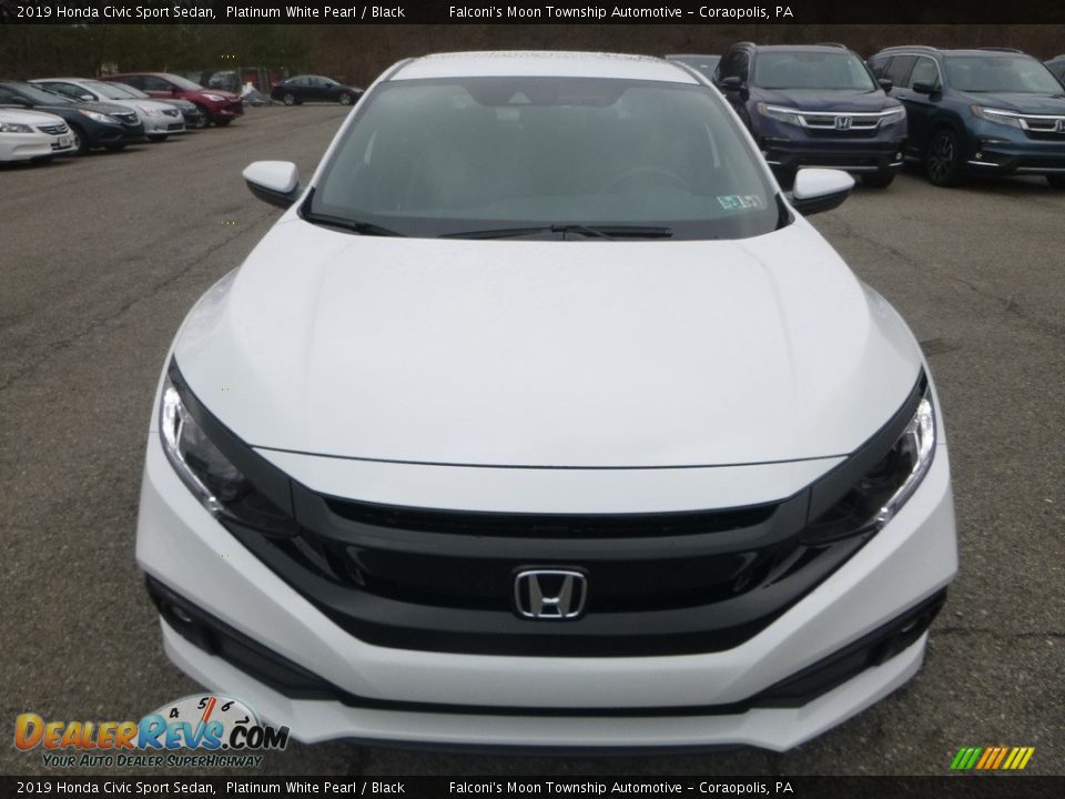 2019 Honda Civic Sport Sedan Platinum White Pearl / Black Photo #6