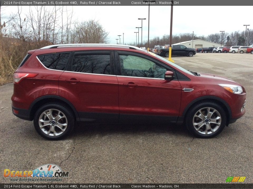 2014 Ford Escape Titanium 1.6L EcoBoost 4WD Ruby Red / Charcoal Black Photo #7