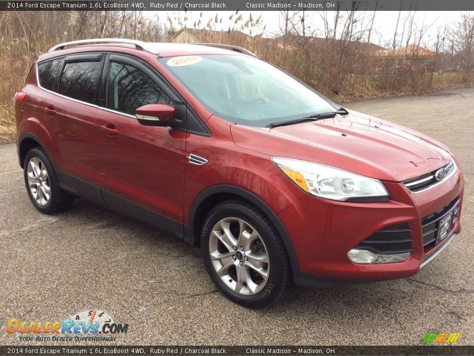 2014 Ford Escape Titanium 1.6L EcoBoost 4WD Ruby Red / Charcoal Black Photo #8
