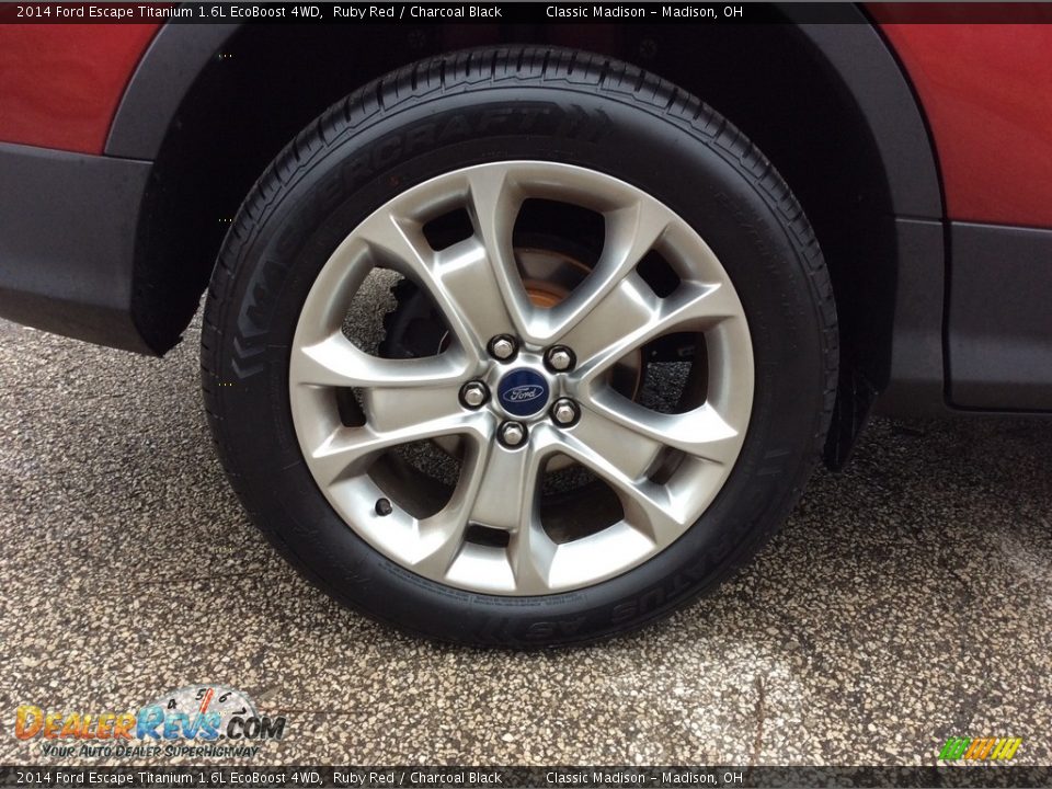 2014 Ford Escape Titanium 1.6L EcoBoost 4WD Ruby Red / Charcoal Black Photo #10