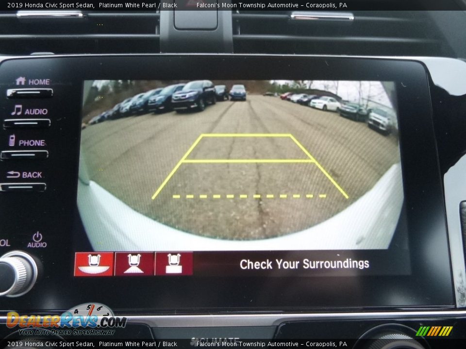 2019 Honda Civic Sport Sedan Platinum White Pearl / Black Photo #14