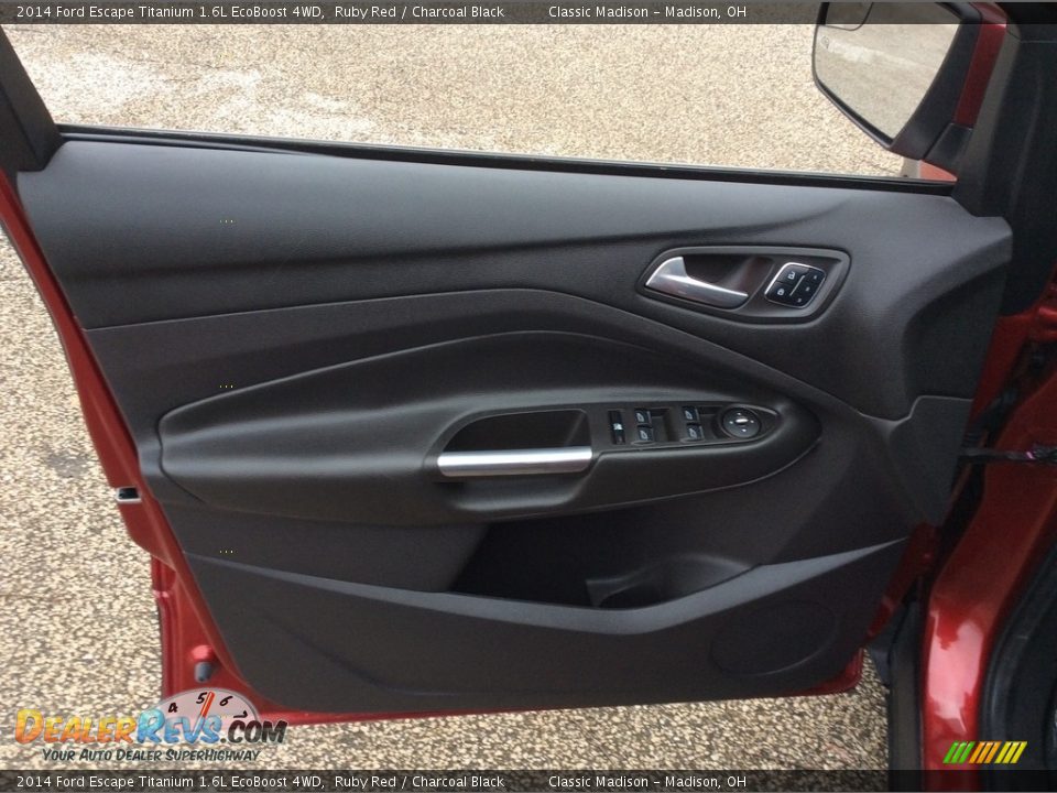 2014 Ford Escape Titanium 1.6L EcoBoost 4WD Ruby Red / Charcoal Black Photo #13