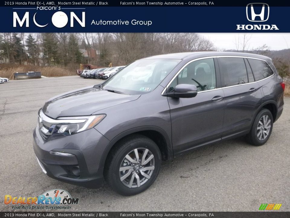 2019 Honda Pilot EX-L AWD Modern Steel Metallic / Black Photo #1