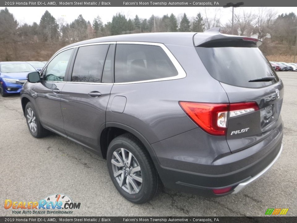 2019 Honda Pilot EX-L AWD Modern Steel Metallic / Black Photo #2