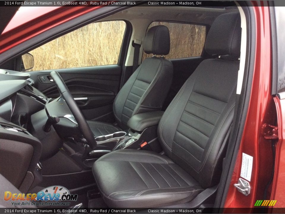 2014 Ford Escape Titanium 1.6L EcoBoost 4WD Ruby Red / Charcoal Black Photo #15