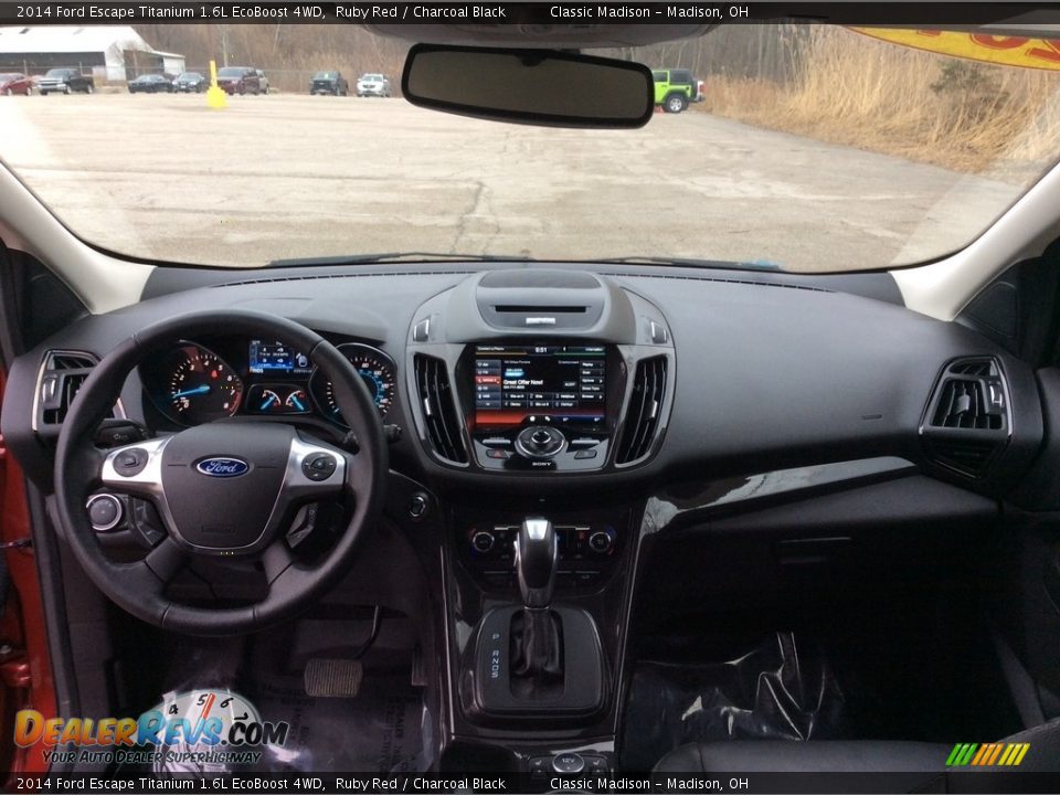 2014 Ford Escape Titanium 1.6L EcoBoost 4WD Ruby Red / Charcoal Black Photo #16