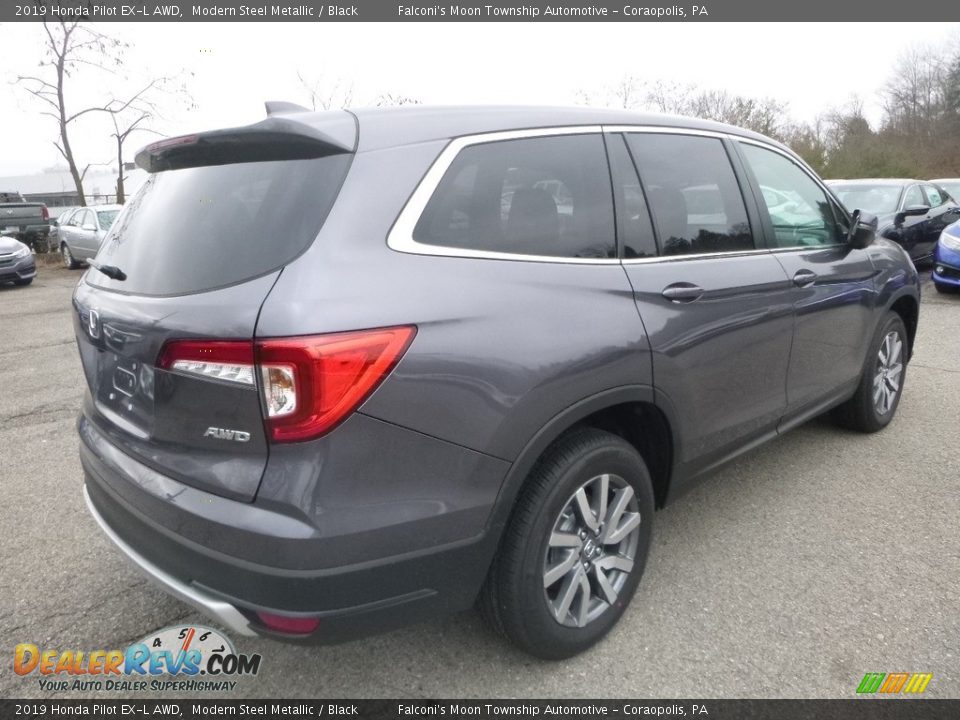 2019 Honda Pilot EX-L AWD Modern Steel Metallic / Black Photo #4